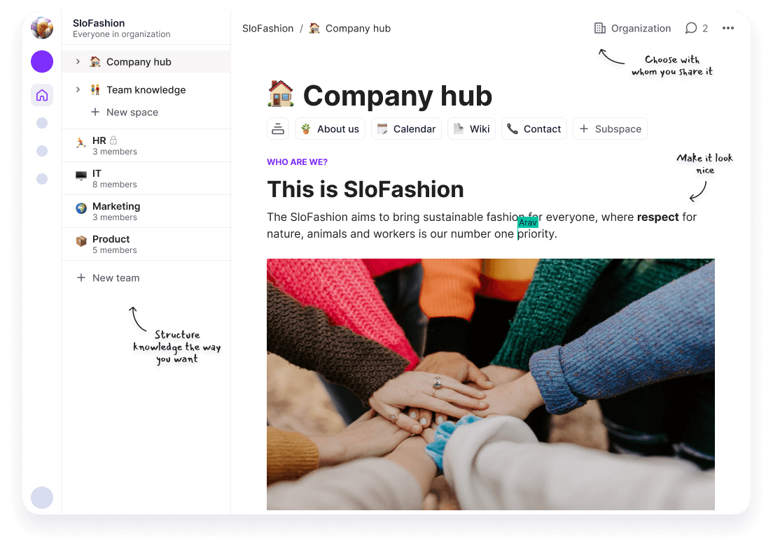 Using spaces in Ayanza