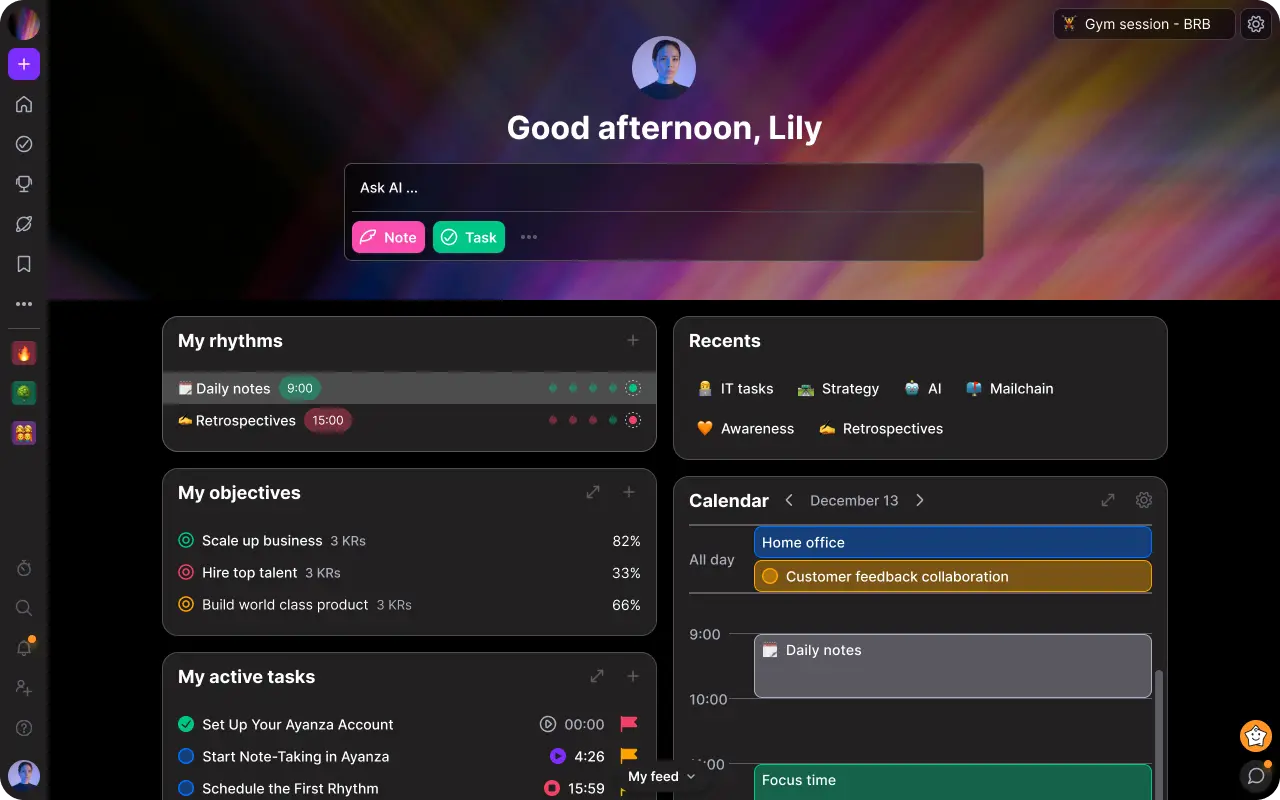 Ayanza: Space for successful teams and projects